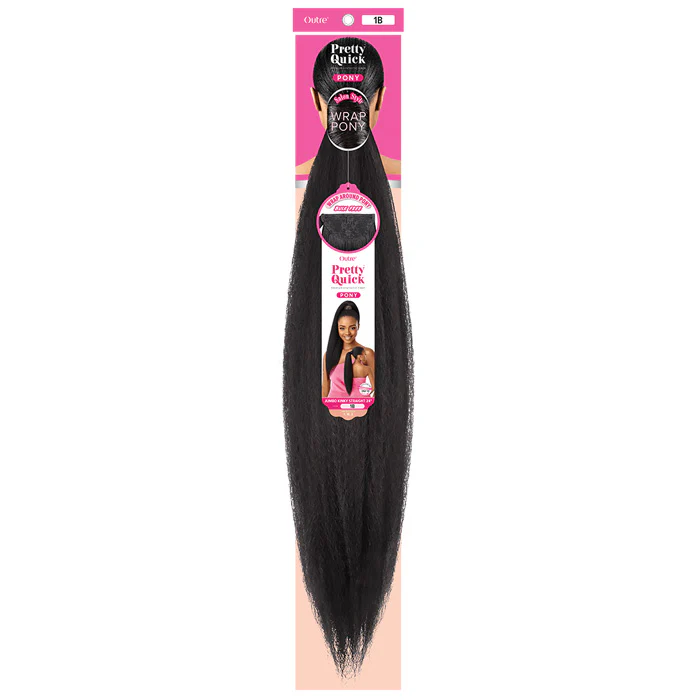 Outre Pretty Quick Wrap Around Ponytail Bulk Free - JUMBO KINKY STRAIGHT 24" - Image 5