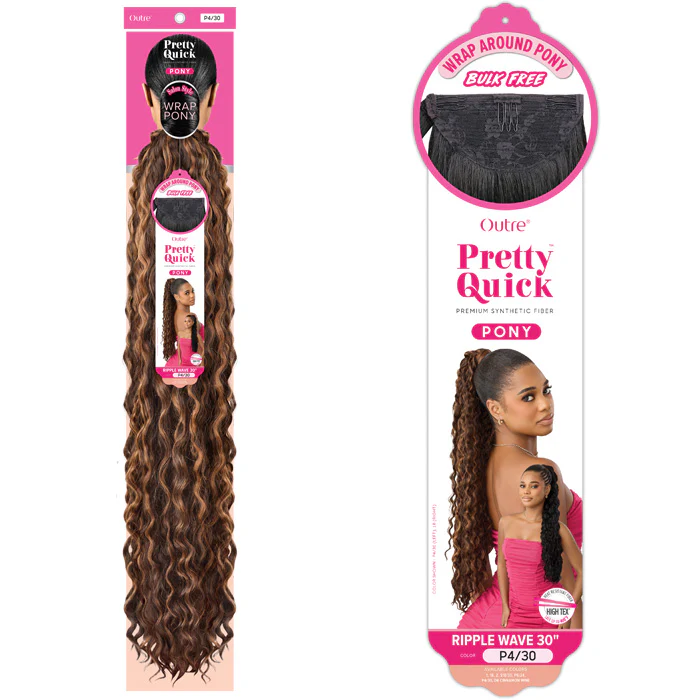 Outre Pretty Quick Wrap Ponytail - RIPPLE WAVE 30" - Image 4