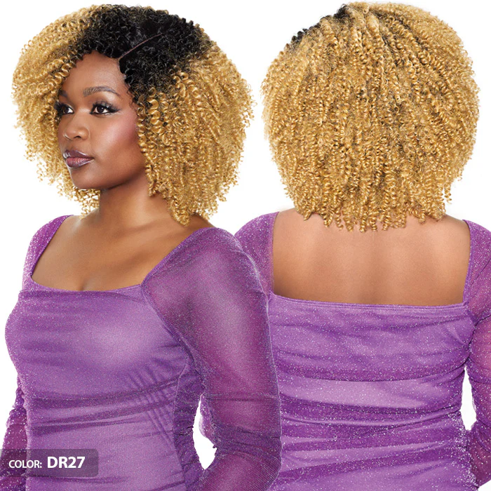 Outre Purple Pack Brazilian Boutique 100% Human Hair Blend Weave - OH SO KINKY CURLY 5 PCS + Free 4" Deep Lace Closure - Image 2