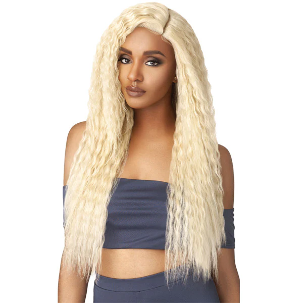 Outre Purple Pack Brazilian Boutique Human Hair Blend 5x5 W Part Closure - SUPER WAVE 18/20/22 Inch (3 Bundles) - Image 2