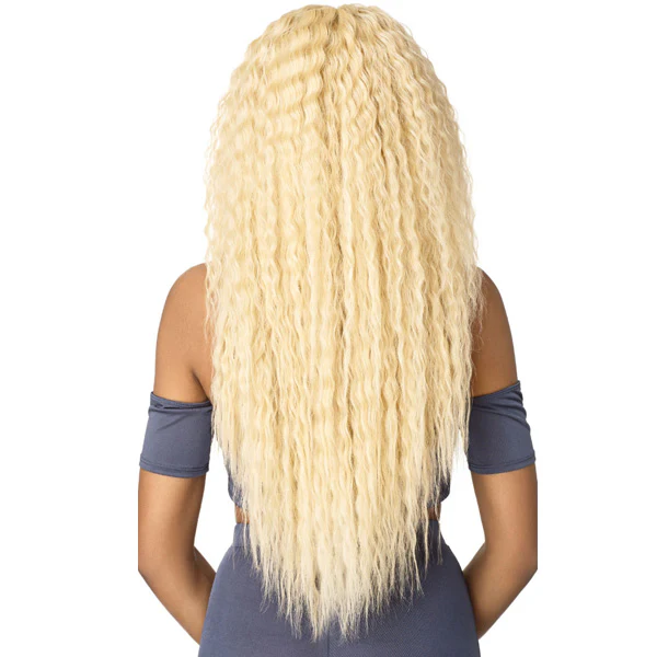 Outre Purple Pack Brazilian Boutique Human Hair Blend 5x5 W Part Closure - SUPER WAVE 18/20/22 Inch (3 Bundles) - Image 4