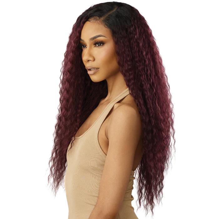 Outre Purple Pack Brazilian Boutique Human Hair Blend Weave - NATURAL FRENCH (18"/20"/22"+ 4x4 HD HAND-TIED LACE CLOSURE) - Image 2