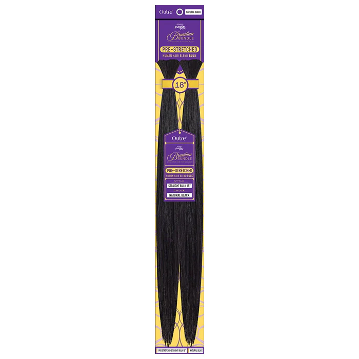 OUTRE PURPLE PACK BRAZILIAN BUNDLE 100% HUMAN HAIR BLEND BRAID - PRE STRETCHED STRAIGHT BULK