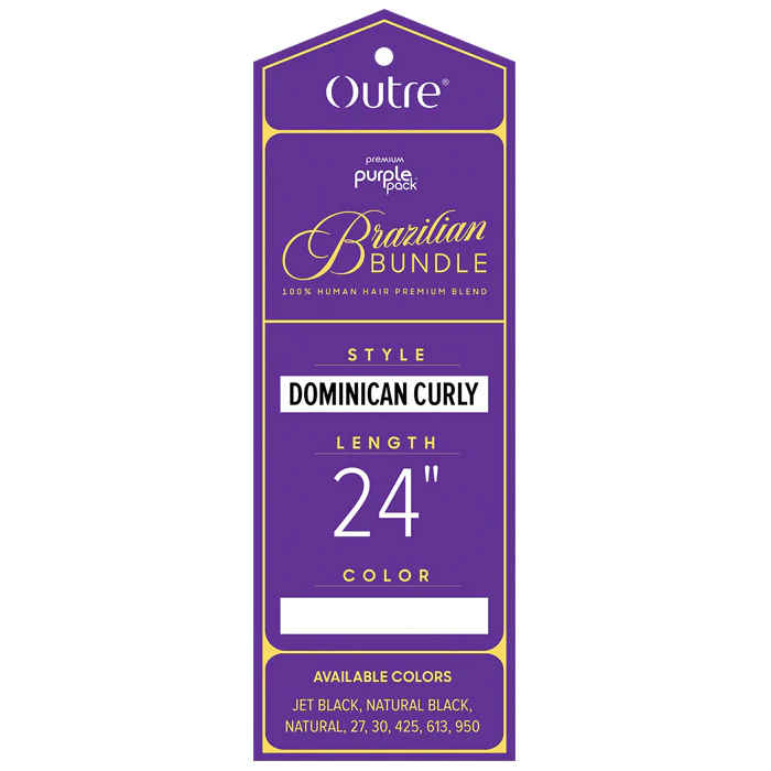 Outre Purple Pack Brazilian Bundle 100% Human Hair Blend Weave - DOMINICAN CURL 18/24/30/36 inch - Image 6