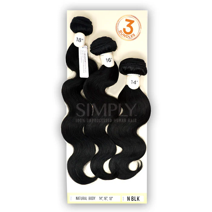Outre Simply 100% Non-Processed Human Hair Weave Bundle - NATURAL BODY - Image 2