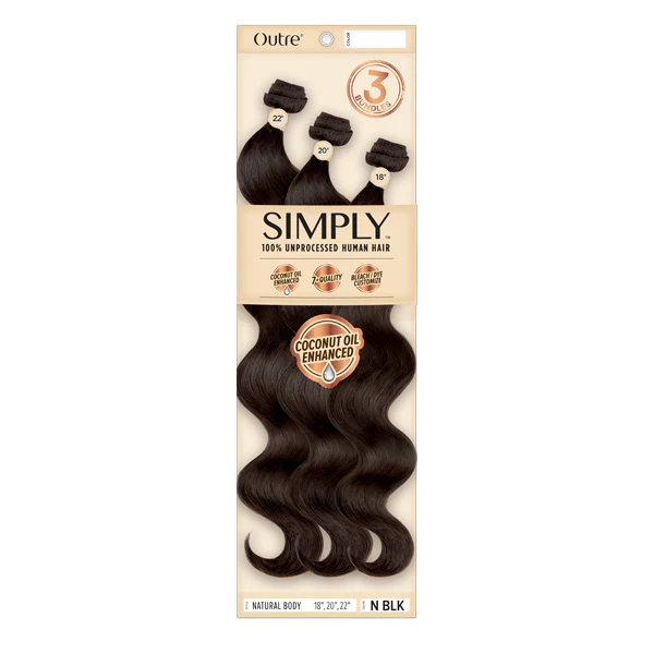 Outre Simply 100% Unprocessed Human Hair 3 Bundles Weaves - NATURAL BODY - Image 3