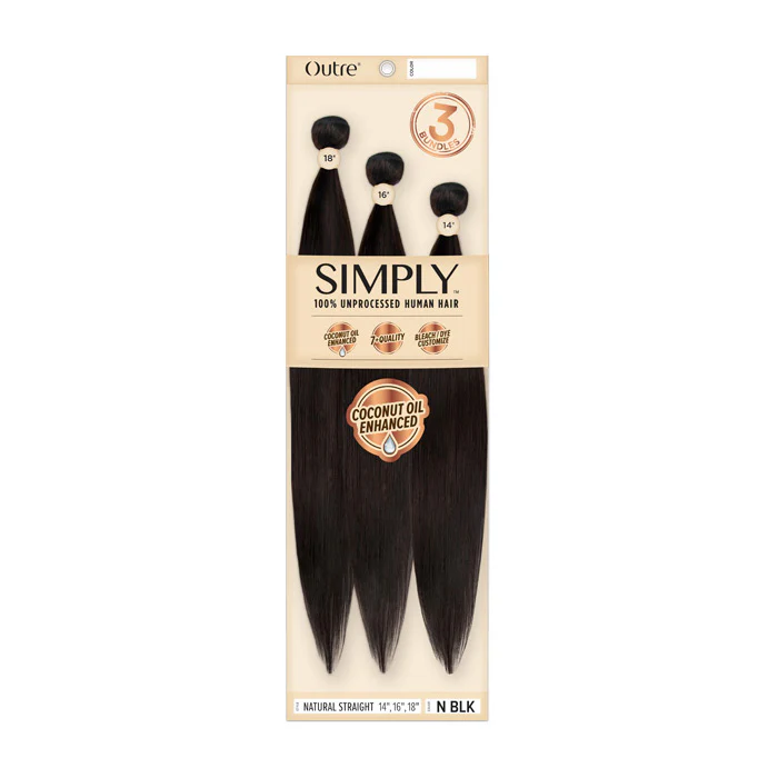 Outre Simply 100% Unprocessed Human Hair Coconut Weave Bundle - NATURAL STRAIGHT - Image 4