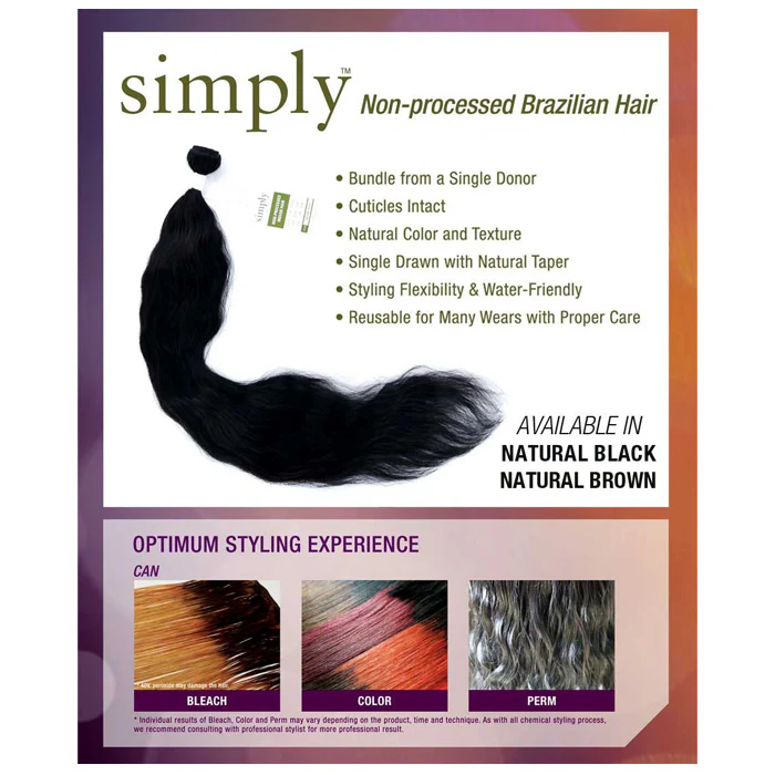 Outre Simply Non Processed Human Hair Weave BRAZILIAN NATURAL WAVE 10" - 30" - Image 3