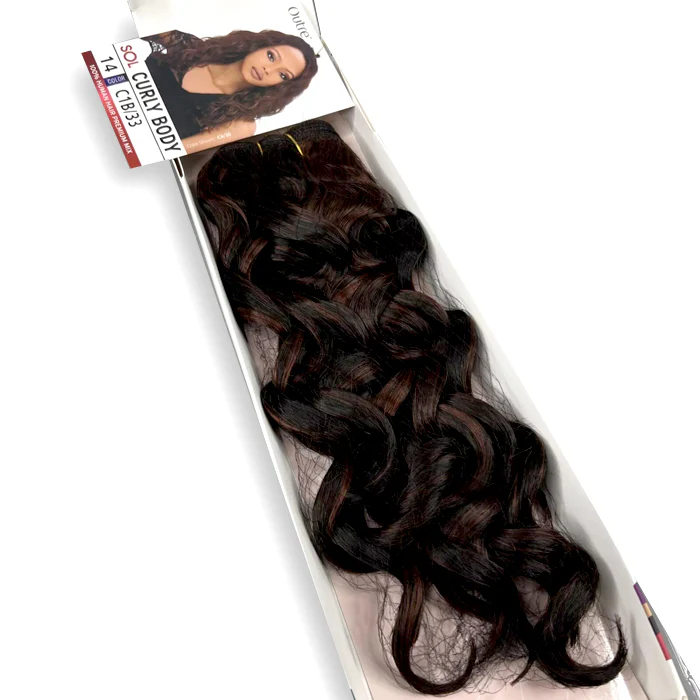 Outre Sol Human Hair Blend Weave - CURLY BODY 14" - Image 4
