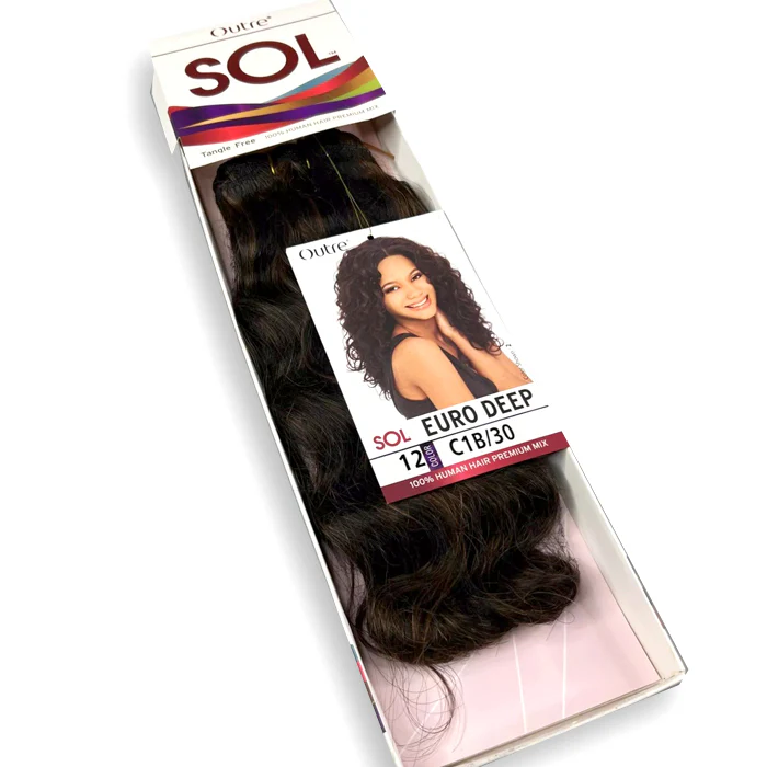 Outre Sol Human Hair Blend Weave - EURO DEEP 12"/14" - Image 2