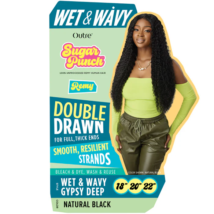 Outre Sugar Punch Wet & Wavy 100% Unprocessed Remy Human Hair Weaves - WET & WAVY GYPSY DEEP - Image 4