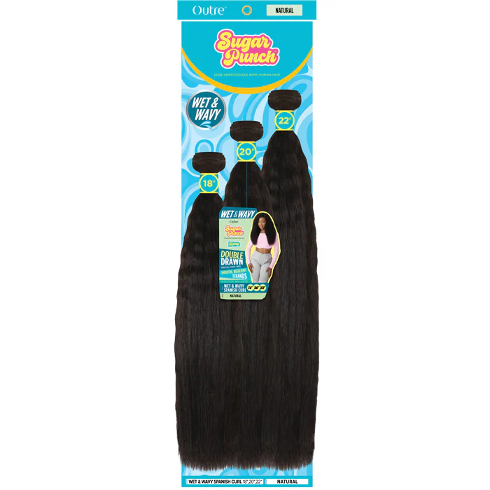 Outre Sugar Punch Wet & Wavy 100% Unprocessed Remy Human Hair Weaves - WET & WAVY SPANISH CURL - Image 5