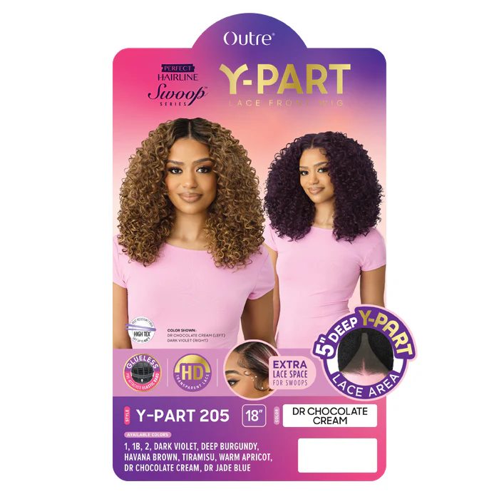 Outre Swoop Series Perfect Hairline Glueless HD 5" Y-Part Lace Front Wig - Y-PART 205 - Image 4