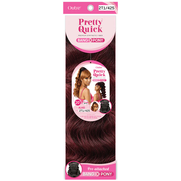 Outre Pretty Quick Pre-Attached Bang x Pony - ALAID 20" - Image 5