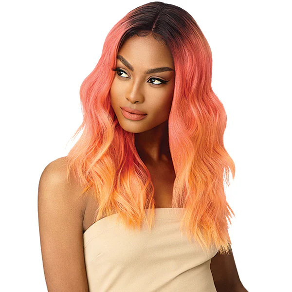 Outre Synthetic Color Bomb I Part Swiss Lace Front Wig - CELESTE - Image 6