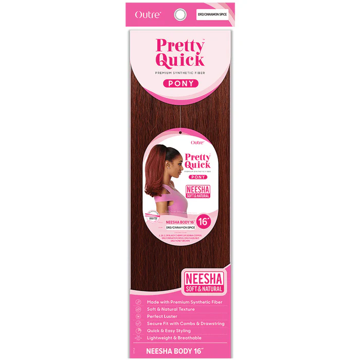Outre Synthetic Pretty Quick Drawstring Ponytail- NEESHA BODY 16" - Image 3