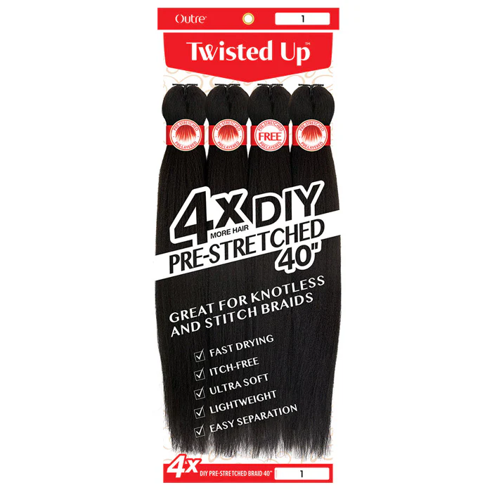 Outre Twisted Up DIY Crochet Braids - PRE-STRETCHED 40"/50"/60" 4X
