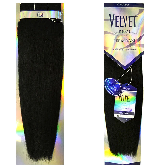 Outre Velvet 100% Remi Human Hair Weave - PERM YAKI 10S-14" - Image 3