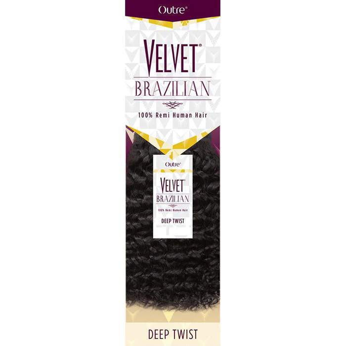 Outre Velvet Brazilian 100% Remi Human Hair Weave - DEEP TWIST 14" - Image 4