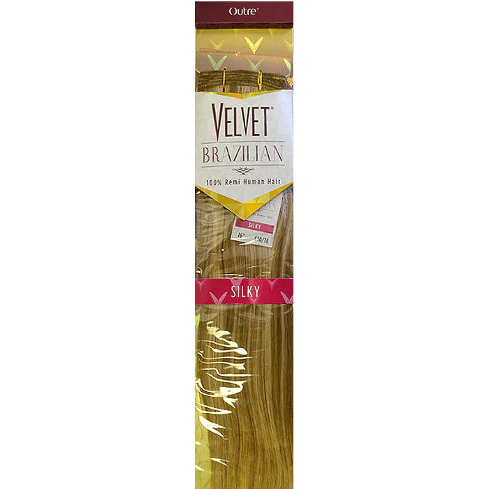 Outre Velvet Brazilian 100% Remi Human Hair Weave - SILKY 16/18" - Image 4