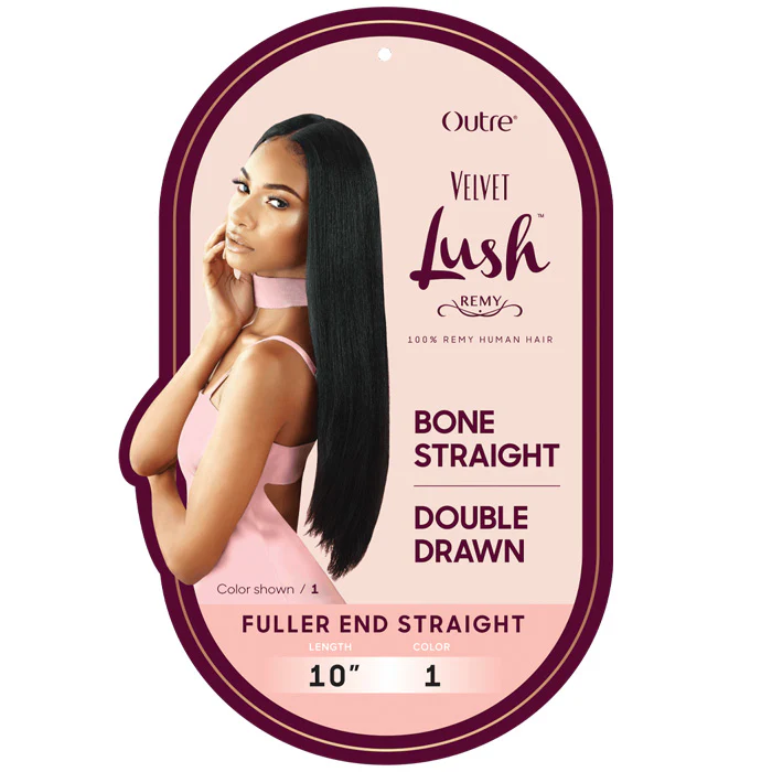 Outre Velvet Lush 100% Remy Human Hair Weave - FULLER END STRAIGHT 10/12/14/16/18/20/22/24 - Image 4