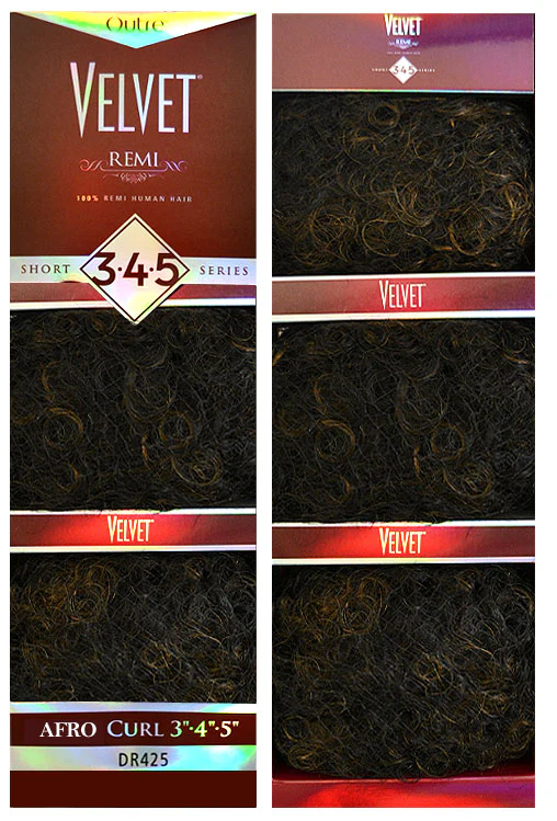 Outre Velvet 100% Remi Human Hair REMI AFRO CURL Weave 3 Pcs (Short 3.4.5 Series) - Image 2