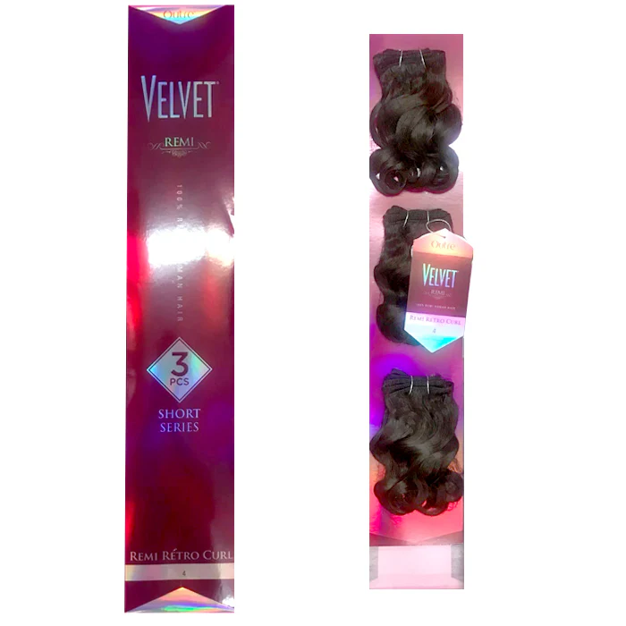 Outre Velvet 100% Remi Human Hair Weave - RETRO CURL 3 PCS (Short Series) - Image 3
