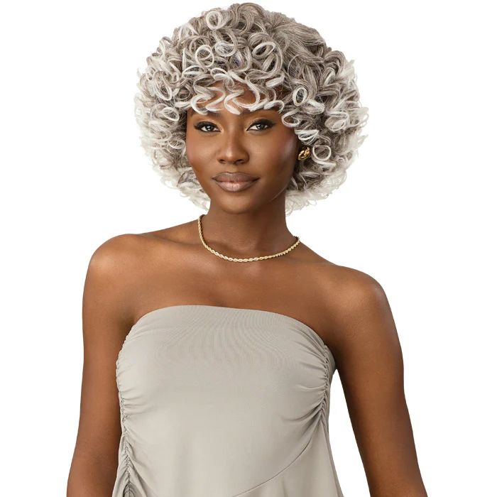 Outre Wigpop Gray Glow Full Wig Lace Crown Part - GLOW 1
