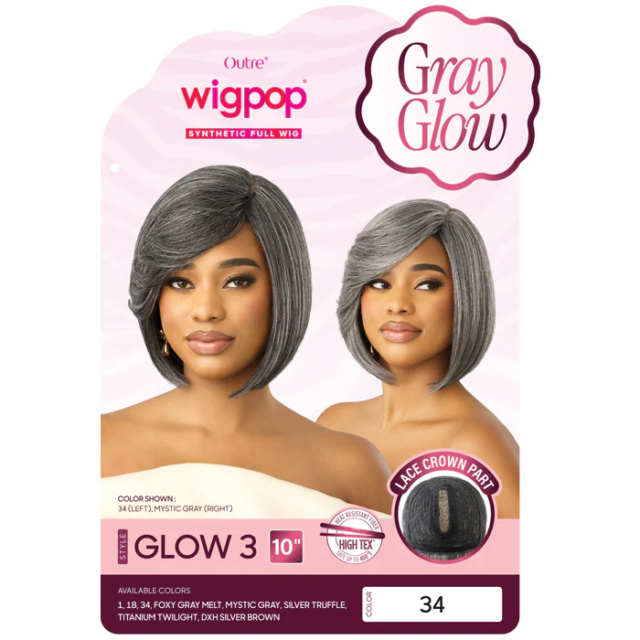 Outre Wigpop Gray Glow Full Wig Lace Crown Part - GLOW 3 - Image 5