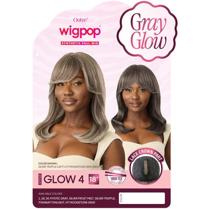 Outre Wigpop Gray Glow Full Wig Lace Crown Part - GLOW 4 - Image 5