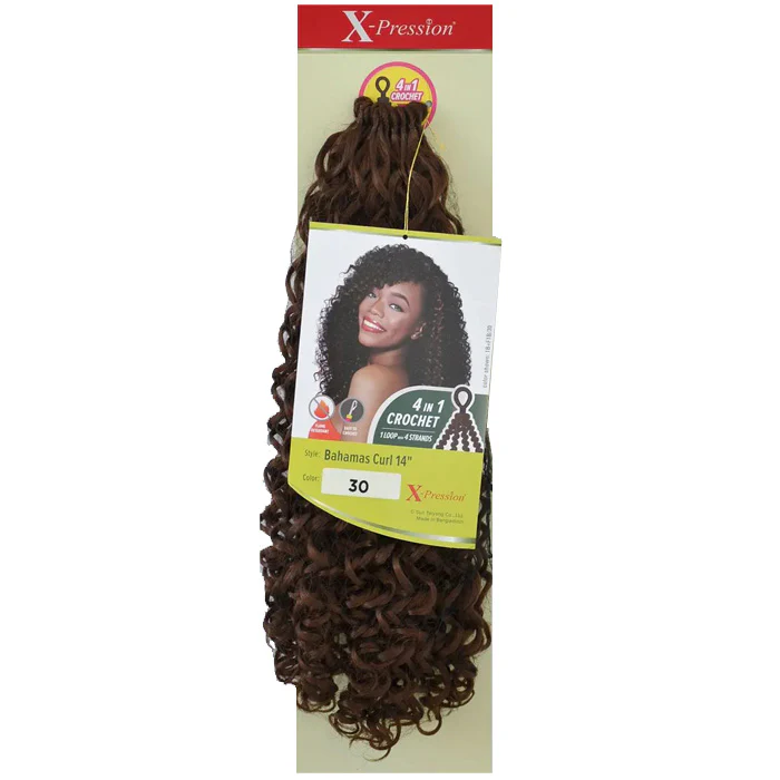Outre X-Pression 4 In 1 Pre Loop Crochet Braid - BAHAMAS CURL 14" - Image 5