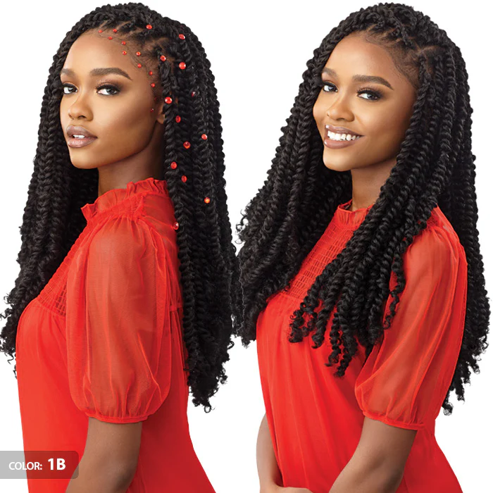 Outre X-Pression Twisted Up Crochet Braid - WATERWAVE FRO TWIST 22" 2X - Image 3