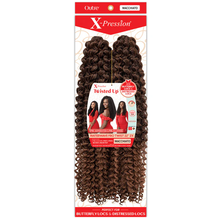 Outre X-Pression Twisted Up Crochet Braid - WATERWAVE FRO TWIST 22" 2X - Image 6