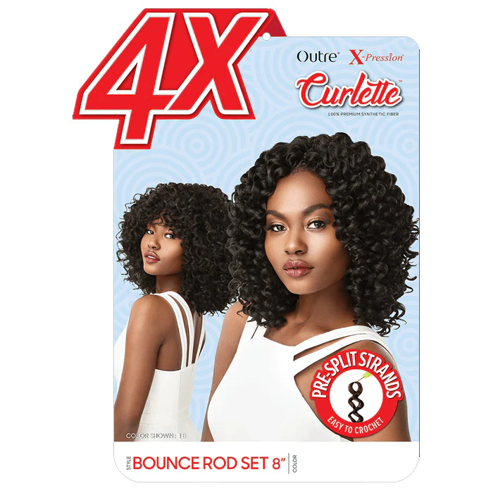 Outre X-Pression Curlette 4X Crochet Braid - BOUNCE ROD SET 8 Inch - Image 3