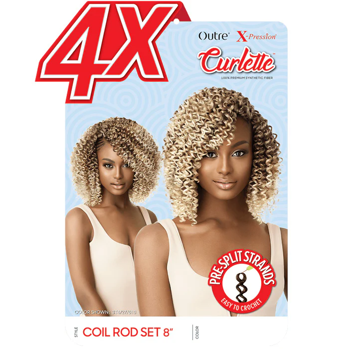 Outre X-Pression Curlette 4X Crochet Braid - COIL ROD SET 8 Inch - Image 3