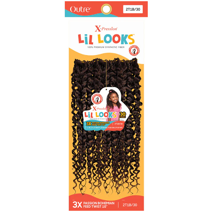 Outre X-Pression LiL Looks Kids Crochet Loop Braid - BOHEMIAN FEED TWIST 10" 3X - Image 4