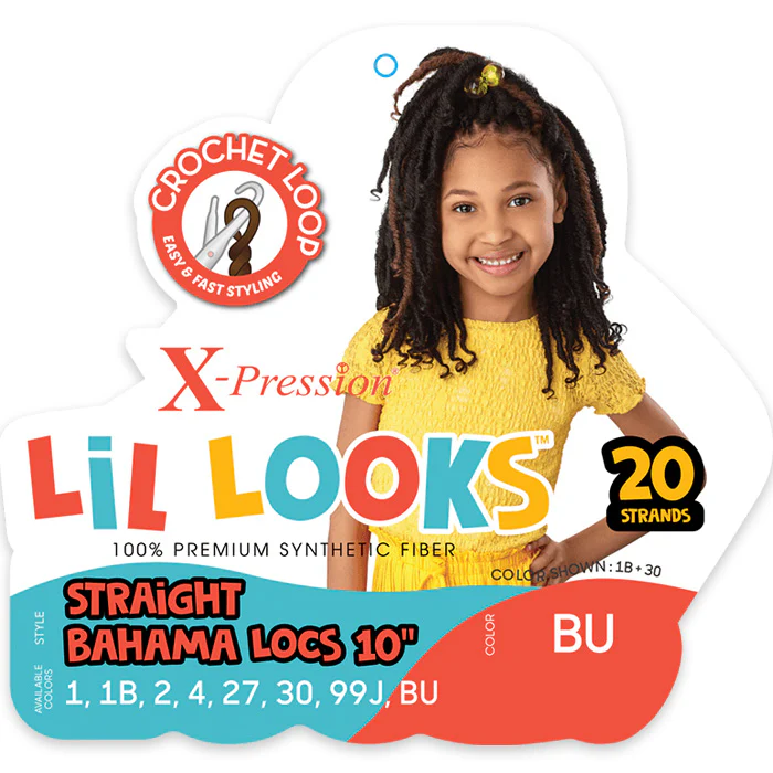 Outre X-Pression LiL Looks Kids Crochet Loop Braid - STRAIGHT BAHAMA LOCS 10" - Image 2