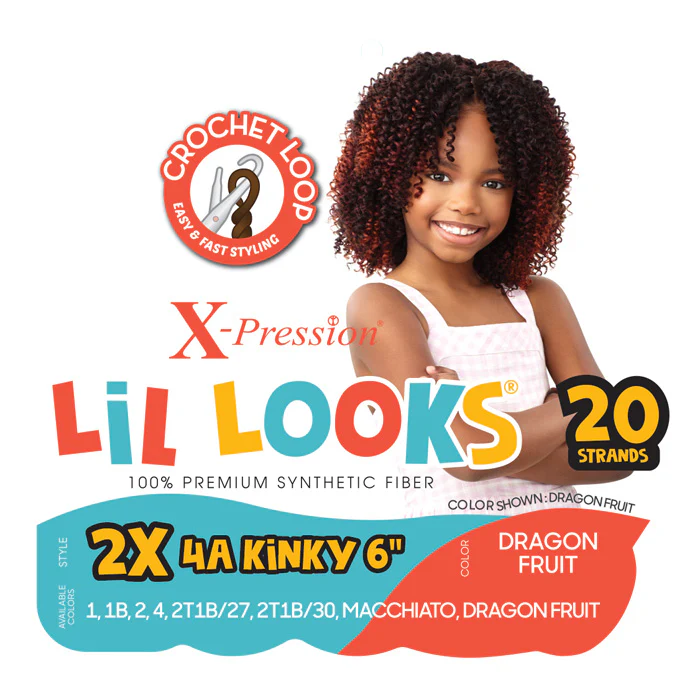 Outre X-Pression Lil Looks Kids Crochet Loop Braid - 2X 4A KINKY 6" - Image 2