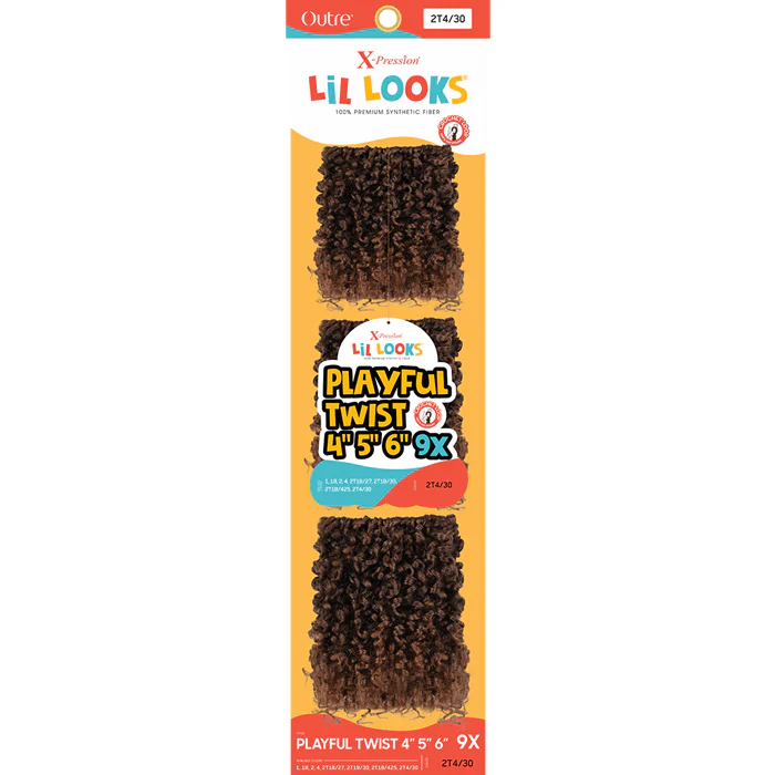 Outre X-Pression Lil Looks Loop Crochet Braids - PLAYFUL TWIST 4"5"6" 9X