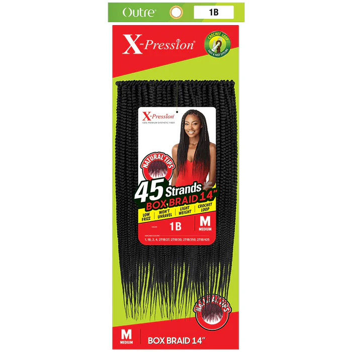 Outre X-Pression Pre-Looped Crochet Braids - BOX BRAID 20/26" MEDIUM - Image 4