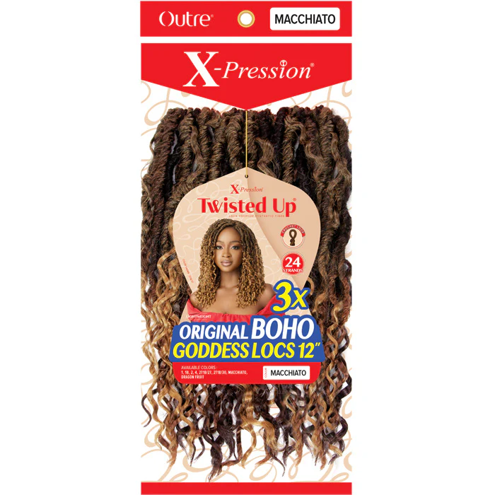 Outre X-Pression Twisted Up 100% Kanekalon Crochet Loop Braid - ORIGINAL BOHO GODDESS LOCS 12" 3X - Image 2