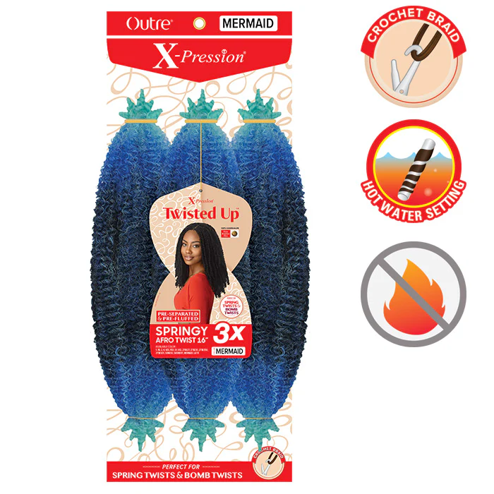 OUTRE X-PRESSION TWISTED UP CROCHET BRAID - 3X SPRINGY AFRO TWIST 24" 3PACKS - Image 3