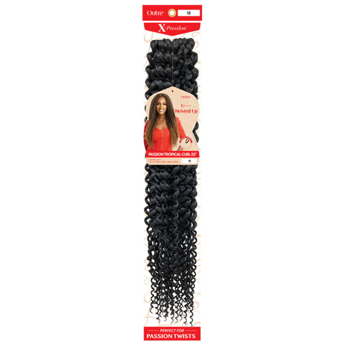 Outre X Pression Twisted Up Crochet Braid - PASSION TROPICAL CURL 22" - Image 2
