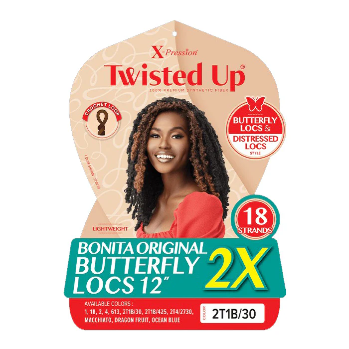 Outre X-Pression Twisted Up Crochet Loop Braid - 2X BONITA ORIGINAL BUTTERFLY LOCS 12 - Image 3