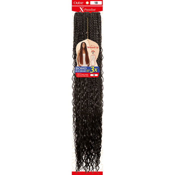 Outre X-Pression Twisted Up Crochet Loop Braid - BOHO BOX BRAID 32" 3X - Image 3