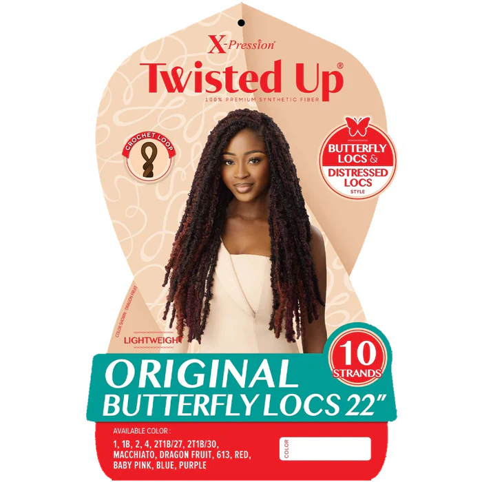 Outre X-Pression Twisted Up Crochet Loop Braid - ORIGINAL BUTTERFLY LOCS 22" - Image 2