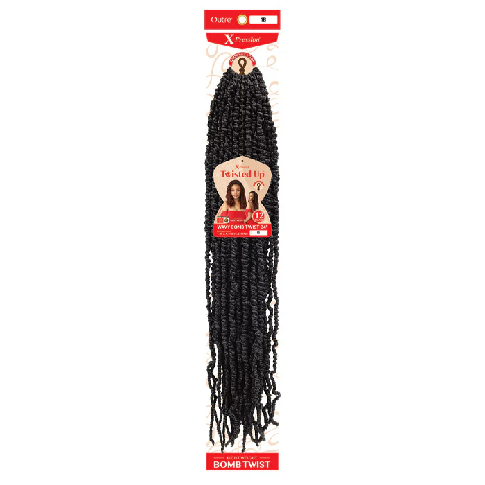 Outre X-Pression Twisted Up Crochet Loop Braid - WAVY BOMB TWIST 12"/18"/24" - Image 5