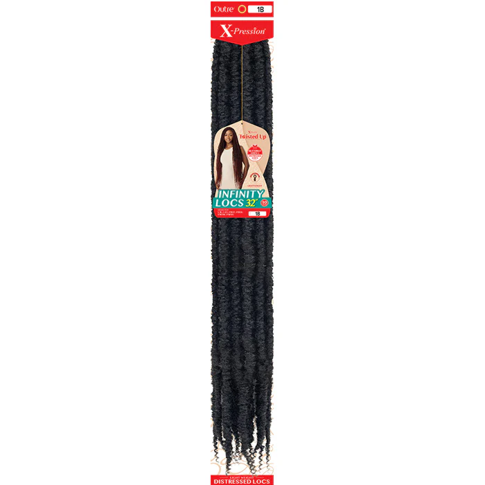 Outre X-Pression Twisted Up Distressed Butterfly Pre-Looped Crochet Braid - INFINITY LOCS 32" - Image 3