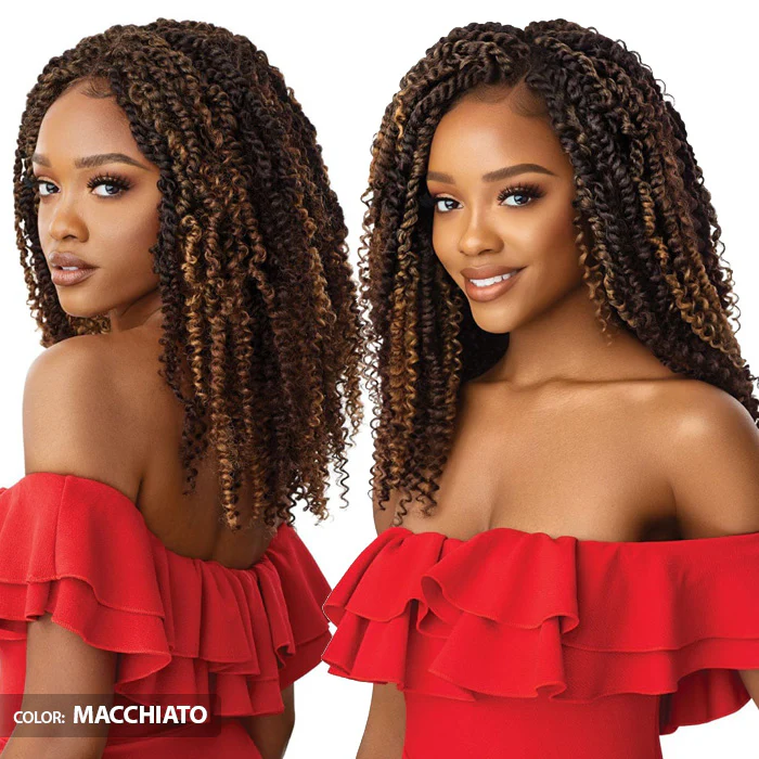Outre X-Pression Twisted Up Glueless 4x4 HD Lace Front Wig - KINKY BOHO PASSION WATERWAVE 18" - Image 2
