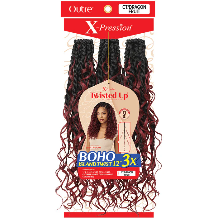 Outre X-Pression Twisted Up Pre-Loop Crochet Braid - BOHO ISLAND TWIST 12" 3X - Image 2